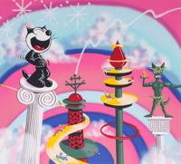 Kenny Scharf FELIX ON A PEDESTAL Silkscreen - Sold for $2,176 on 11-15-2025 (Lot 356).jpg